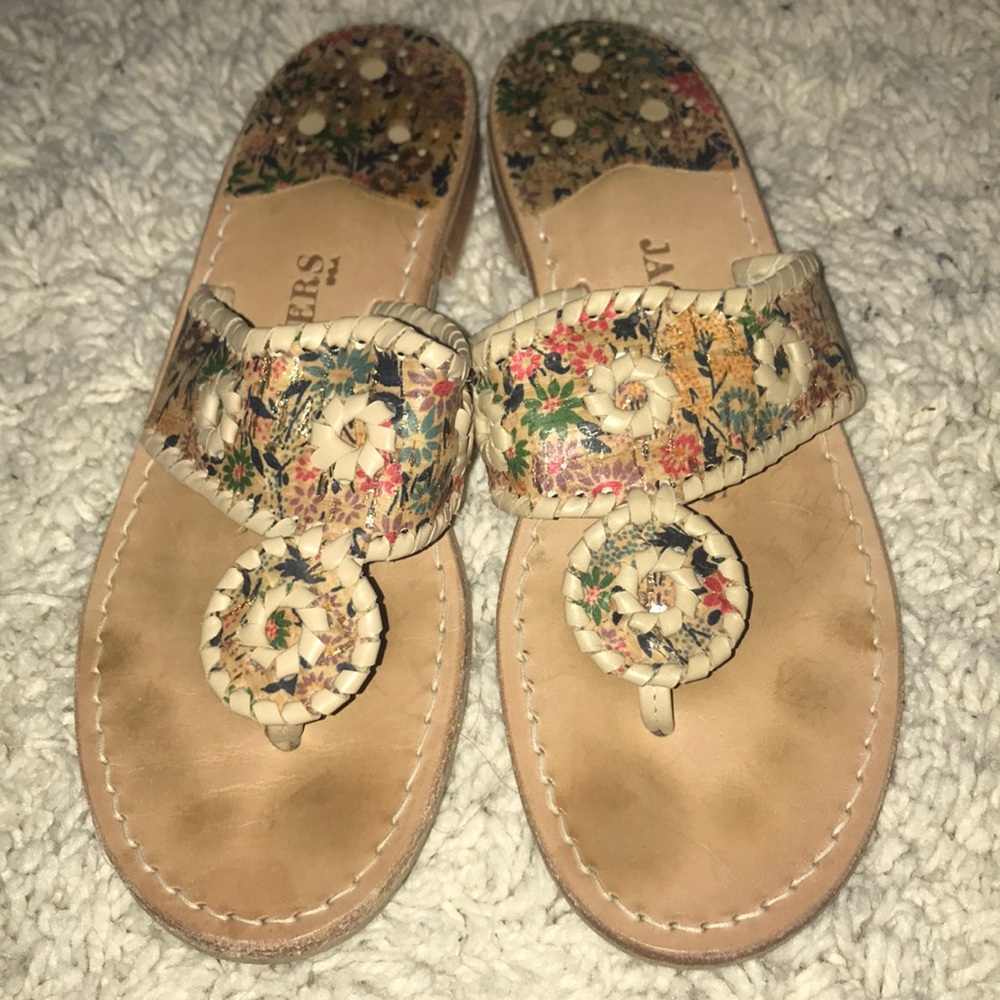 Rare Patterned Jack Rogers - image 1